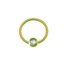 14 Karat Gold Lippenb&auml;ndchenpiercing in 0.6mm St&auml;rke