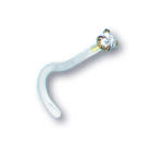 Nasenstecker aus Bioplast mit 18-kar&auml;tigem Goldmotiv &ndash; Glitzer