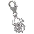 Charm-Anh&auml;nger krabbelnde Spinne mit Kristall zum einh&auml;ngen in ein Bettelarmband