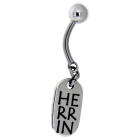 Bauchnabelpiercing 1.6x10mm mit Anh&auml;nger und individueller Gravur