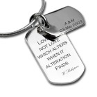 Doppel Dog Tag Anhänger ERKENNUNGSMARKE mit Gravur