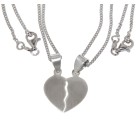Heart shaped silver pendant