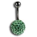 Bauchnabel K&ouml;rperschmuck Piercing mit Swarovski Steinen in 1.6x6mm / 1.6x8mm / 1.6x10mm / 1.6x12mm / 1.6x14mm L&auml;nge