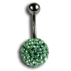 Bauchnabel K&ouml;rperschmuck Piercing mit Swarovski Steinen in 1.6x6mm / 1.6x8mm / 1.6x10mm / 1.6x12mm / 1.6x14mm L&auml;nge