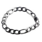 Schweres Figaro-Armband aus Edelstahl in drei L&auml;ngen