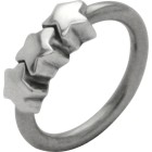 Front Closure Ring mit 925 Sterling Silber Verschluß und Sternen