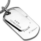 Doppel Dog Tag Anhänger ERKENNUNGSMARKE mit Gravur