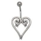 Bauchnabel Piercing Tribal Line Chirurgenstahl und 925 Sterling Silber