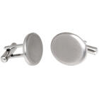 Manschettenknopf aus Edelstahl, mattiert, 20x16mm