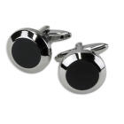 Manschettenknopf aus Edelstahl, rund, 16 mm