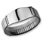 Flexibles M&auml;nnerarmband aus Edelstahl mit Platte