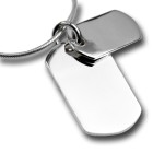 Doppel Dog Tag Anhänger aus 925 Silber