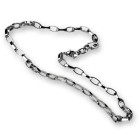 Edelstahl Halskette mit ovalen Kettengliedern 45cm
