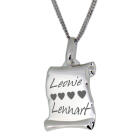 Kettenanh&auml;nger Schriftrolle aus 925er Sterlingsilber mit individueller Gravur