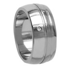 Partnerring aus Titan mit einem Diamant TID36