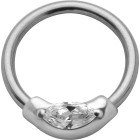 Ball clamp ring BCR, with Swarovski crystal