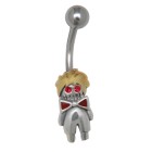 Bauchnabelpiercing mit einem Zombie Jungen als Design 1.6x10mm