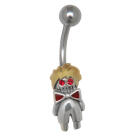 Bauchnabelpiercing mit einem Zombie Jungen als Design 1.6x10mm