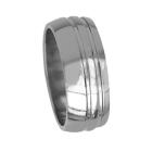 Partnerring Titan 2 seitliche Rillen poliert