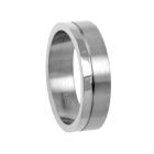Partnerring Gr&ouml;&szlig;e 7mm breit Titan 1 seitliche Rille poliert