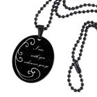 Anh&auml;nger oval Edelstahl PVD schwarz beschichtet individuelle Gravur, Stil Erkennungsmarke