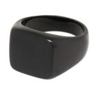 Siegelring aus Edelstahl mit quadratischer Gravurfl&auml;che, , 16.15mm,  schwarz