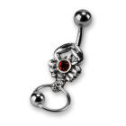 Bauchnabelpiercing 1.6x10mm Bcr in Piercing Skorpion mit Kristall und BCR