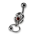 Bauchnabelpiercing 1.6x10mm Piercing in Piercing Skorpion mit Kristall und BCR