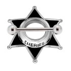 Brustwarzen Piercing Schild 925 Silber Sheriffstern  Motiv