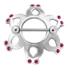 Brustwarzen Piercing Schild gro&szlig;es M&auml;dchen 925 Silber