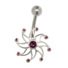 Bauchnabel Piercing mit Spiralen Design