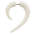 Water buffalo bone pseudo-piercing, rounded