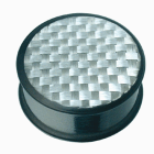 Ohrplug aus schwarzem Acetal mit einer Carbonfaser-Einlage