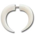 Pseudo-Piercing aus Wasserb&uuml;ffelknochen, H&ouml;rnern