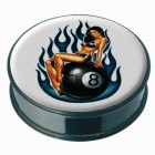 Plug aus Acetal  mit PIN-UP Motiv - 8 Flames