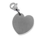 Pendant for charm bracelet, heart