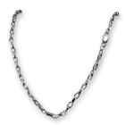 Anchor chain made of 925 silver in two lengths with 4mm chain links and lobster clasp