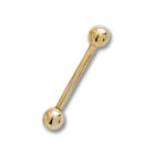 14 Karat Gold Barbell Hantel in 1.6mm St&auml;rke