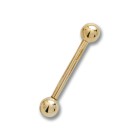 14 Karat Gold Barbell Hantel mit Hohlkugeln 1.6mm