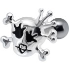 316L Helix Ohrpiercing 1.2x6 mit Zombie-Tussi in 925 Sterling Silber