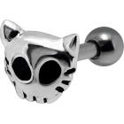 316L Helix Ohrpiercing 1.2x6 mit Zombie-Tiersch&auml;del in 925 Sterling Silber
