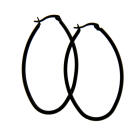 Ohrcreolen geschw&auml;rzt aus Edelstahl in Ovalerform