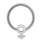 316L BCR Klemmkugelring aus Chirurgenstahl 1.2x10mm mit Männer-Zeichen