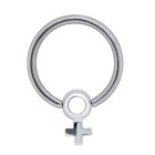 316L BCR Klemmkugelring aus Chirurgenstahl 1.2x10mm mit Frauen-Zeichen