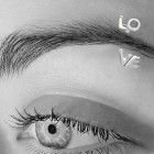 Augenbrauenpiercing aus 925er Sterlingsilber, LOVE