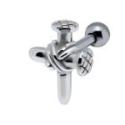 316L Helix Ohrpiercing 1.2x6, Motiv Nagelkreuz aus 925 Sterling Silber