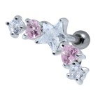 Helix ear piercing with sterling silver design 461