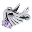 Helix-Piercing 1.2x6mm  Fl&uuml;gel Design  925 Sterling Silber 805