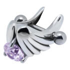 Helix-Piercing 1.2x6mm  Fl&uuml;gel Design  925 Sterling Silber 805
