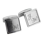 Cufflinks FAVORIT made of stainless steel with engraving